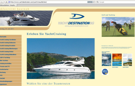 Webdesign für Yachtagentur