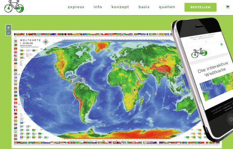 Webdesign Weltkarte - zxpress